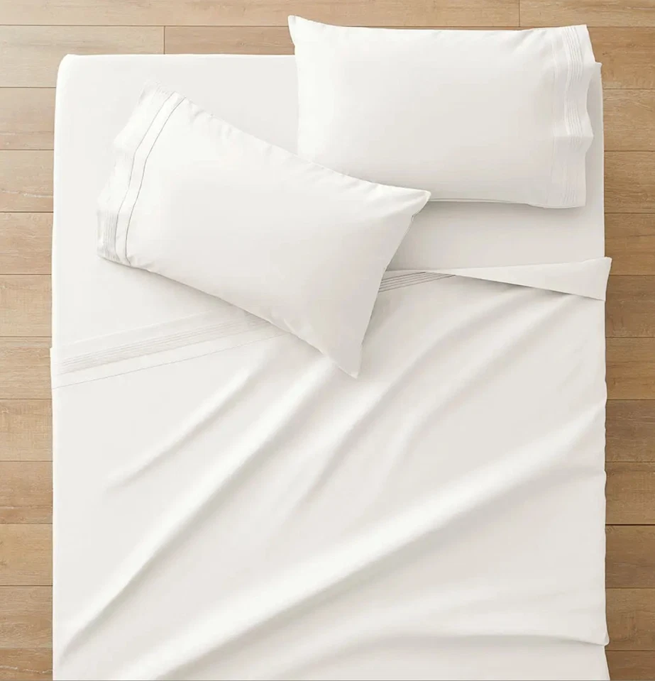 Morgan & Finch Luxe 1200 TC Egyptian Cotton Sheet Set - Vanilla - 1 pillowcase - image 1 of 1