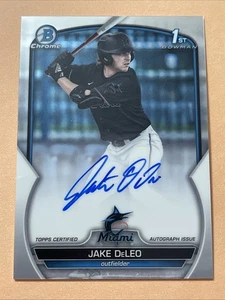 Bowman Draft Jake DeLeo 2023 cromo automático primer #CDA-JD - Imagen 1 de 2