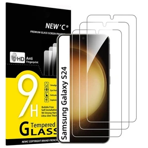 NUEVO'C Pack de 3 Diseñado para Samsung Galaxy S24 Protector de Pantalla Cristal Templado,... - Imagen 1 de 8