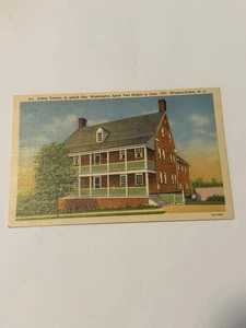Postal NC: Salem Tavern, Winston-Salem, North Carolina Linen, Geo. Washington - Imagen 1 de 2