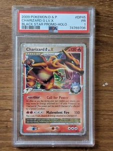 2009 Pokemon D&P PSA 1 Charizard Holo G LV.X Black Star Promo #DP45 POOR PR - Picture 1 of 2