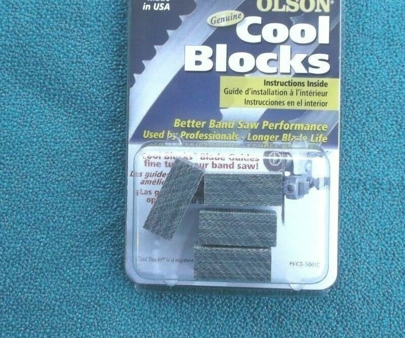Genuine Olson Cool Blocks For Delta 28-180 Band Saw – Guide Block Pins, USA Made