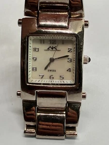 Working Ladies Swiss Silver Anne Klein Sport Quartz Watch DR - Picture 1 of 9