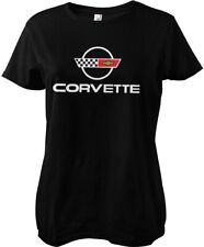 Corvette Damen T-Shirt C4 Logo Girly Tee GM-5-CORV004-H55-8