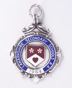 Medalla de plata esterlina Lanarkshire de escuelas secundarias - Fattorini & Sons - 1963 - Imagen 1 de 8