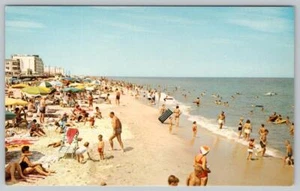 1950-60s REHOBOTH BEACH DELAWARE ATLANTIC SANDS HENLOPEN HOTELS VINTAGE POSTCARD - Picture 1 of 2