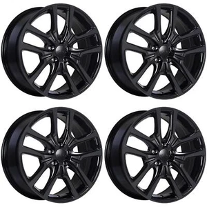 Set of 4 18in Black Alloy Wheel Rims for Ford Bronco, OE0D87Z 5x108 5Lug 18x8 - Picture 1 of 2