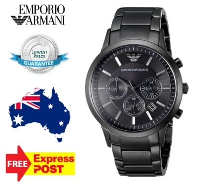 RELOJ EMPORIO ARMANI AR2453 CLÁSICO TODO NEGRO ACERO INOXIDABLE PARA HOMBRE NUEVO CON ETIQUETAS Foto 1 de 4