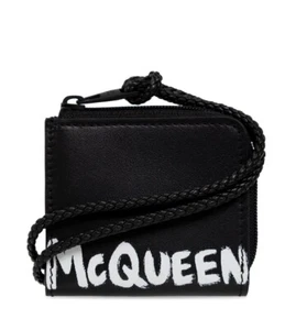 ALEXANDER McQUEEN GRAFFITI LOGO WALLET WALLETS MADE IN ITALY 6831191NTAB - Picture 1 of 4