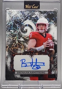 Brennan Armstrong 1/2 2024 Wild Card Rookie RC Auto Silver NC State BC Lions SSP - Picture 1 of 2