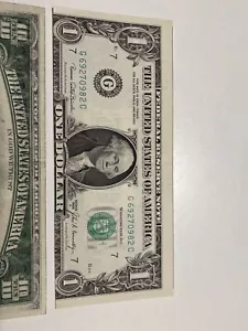 1969-C $1 FRN MISALIGNMENT CUTTING ERROR & 1974 $10 OFFSET ERROR, Top Rare! - Picture 1 of 3