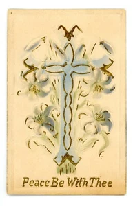 Peace Be With You Easter Color Embossed Postcard - Picture 1 of 2