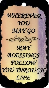 1018 May Blessings Follow You Inspirational Saying Sign Magnet Christian Gift - Bild 1 von 6