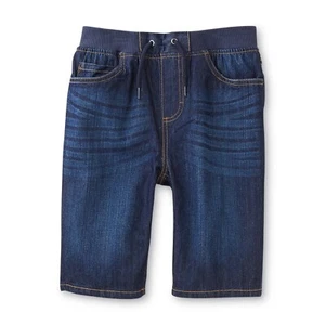 Boys Denim Bermuda Jean Shorts by Basic Editions, Elastic Waist (XS,S,M,L,XL) - Picture 1 of 2