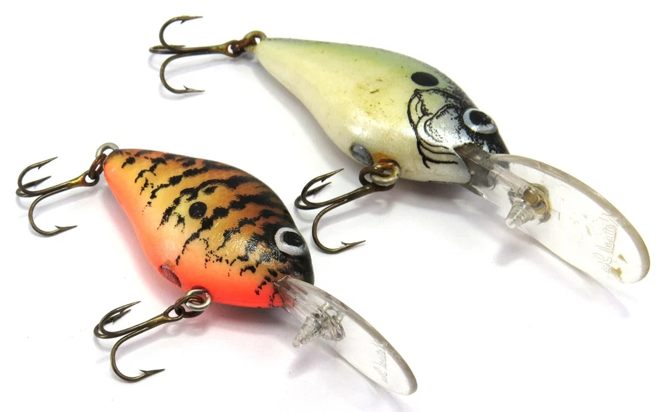 Señuelos de pesca Lazy Ike Natural Ike Diving de plástico Crankbait, lote de 2 - leer Foto 1 de 4