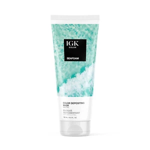 IGK Color Depositing Mask SEAFOAM Pale Teal Conditioning Hydrate Shine 6 oz - Picture 1 of 5