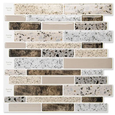 Art3d Peel and Stick Brick Kitchen Backsplash Self-Adhesive Wall Tile Stone(10P) - Image 1 of 4
