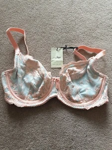 POUR MOI  30FF UNDERWIRED SOFT CUP MINT / PINK  LACE AMOUR   BRAND NEW - Picture 1 of 8