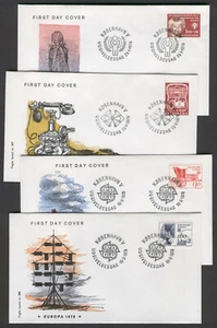 Denmark R84 4 FDC 1979 4v Children Telephone Europa CEPT - Picture 1 of 1