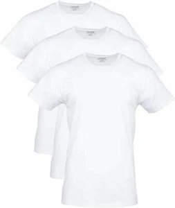 NEW! Gildan Men's Tag Free, Short Sleeve Crew Neck T-shirts, White, 3-pack, XL - Picture 1 of 4