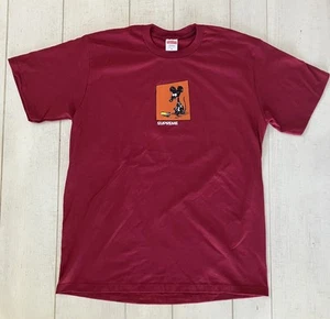 SUPREME Rat Cigarette Tee Shirt Maroon Streetwear Size Medium New - Picture 1 of 4