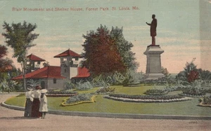 Blair Monument Shelter House Forest Park St. Louis 0324M0354 ZAYIX Postcard - Picture 1 of 4