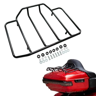 Black Tour Pack Luggage Rack Trunk Top Rack Rail For Harley Touring FLHR FLHX - Image 1 of 4
