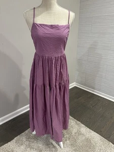 Ciao Lucia Purple Square Neckline Tiered Maxi Dress Size Large – $500 Retail - Picture 1 of 4