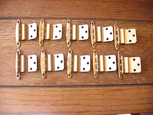 10 cerniere in ottone satinato offset 3/8" per ante armadio nuove - Foto 1 di 8