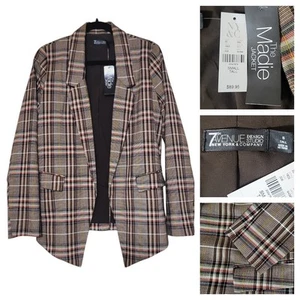 7th Avenue Design Studio Plaid Blazer Jacket S Tall Academia Fall Preppy New $89 - Picture 1 of 8