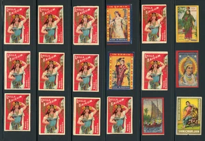 ¡LOTE DE 18 ETIQUETAS PUBLICITARIAS AUSTRIACAS VINTAGE MATCHBOX!! XX59 - Imagen 1 de 1
