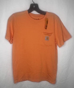 CARHARTT SHORT SLEEVE T SHIRT YOUTH MEDIUM TANGERINE Orange - Picture 1 of 5