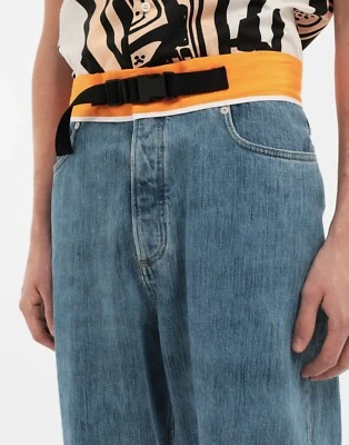 New Authentic MAISON MARTIN MARGIELA Spliced Straight Leg DENIM Pants JEANS 32 - Image 1 of 4