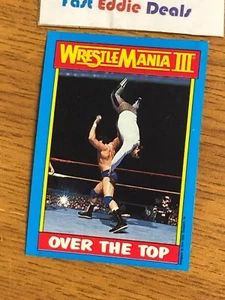 1987 TOPPS WRESTLING WWE WWF TITO SANTANA VS DANNY DAVIS CARD 53 WRESTLE MANIA - Picture 1 of 2