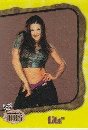 LITA  (Rare! GOLD PARALLEL Card #29) 2002 WWE Absolute Divas  AMY DUMAS - Image 1 of 1