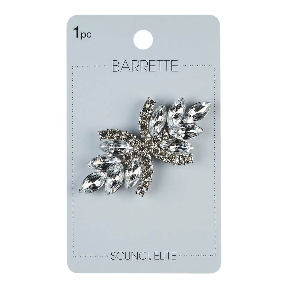 Scunci Elite Rhinestone Hair Elegant Barrette, Silver, 1-Piece - Image 1 of 1