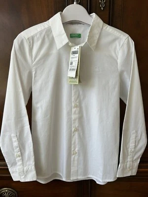 Camisa blanca United Colors of Benetton ajustada talla 120CM (6-7 años) para niño nueva con etiquetas Foto 1 de 4