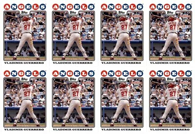 (8) 2008 Topps National Baseball Card Day #5 Vladimir Guerrero Card Lot - Image 1 of 2