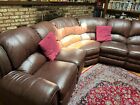 Sectional Sofa Leather, Brown, Douglas, See Attached Measurements