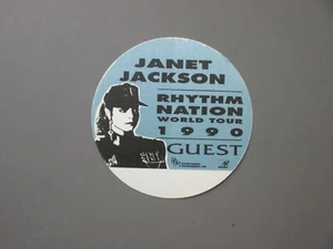 Janet Jackson Backstage Pass Satin Sticker Rhythm Nation 1990 Tour - OTTO! - Bild 1 von 1