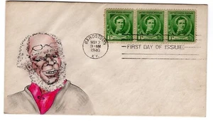 #879 Stephen Collins Foster FDC 1940 Famous Amer Composer Hand-drawn ACE Hodapp - Picture 1 of 2