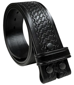 Basketweave Belt Strap Full Genuine Leather Work Uniform Belt 1-3/4" (45mm) Wide - Picture 1 of 8