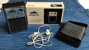 Radio Transistor Aristo Six Modelo 6P-103 De Colección Funciona con Caja y Estuche ~880A - Imagen 1 de 3