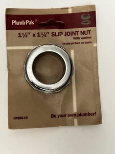 Plumb Pak  1-1/2 x 1-1/4 in. Dia. Zinc  Slip Joint Nut - Picture 1 of 11