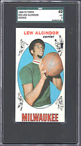 LEW ALCINDOR Rookie 1969 TOPPS / SGC 3 VG (STRONG CORNERS)