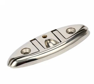 6-in Folding Stud Mount Flip Up Cleat Marine 316 Stainless Steel Boat Dock Cleat - Picture 1 of 7