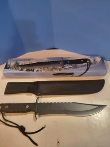 Combat Dagger 16" Black Tactical Hunting Knife With Sheath - Picture 1 of 3