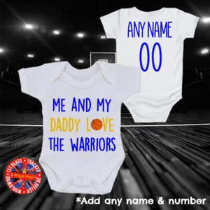 Mono Warriors ""Me & My Daddy Love"" Abuelo Momia Personalizado Babygrow Regalo - Imagen 1 de 1