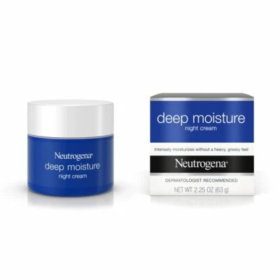 Crema de noche Neutrogena Deep Moisture con glicerina y manteca de karité, 2,25 oz..+ Foto 1 de 3