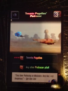 Star Wars Young Jedi TCG Menace of Darth Maul Teemto Pagalies' Podracer FOIL - Picture 1 of 1